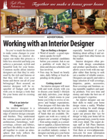 Working with an Interior Designer Article